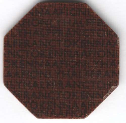 French NAAFI 1/2 Franc token - Type 3 - Navy Army and Air Force institute