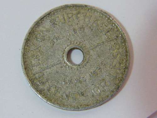1935 State of Washington tax token for 10 cents or less