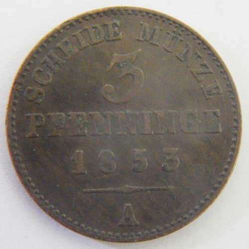 1853 German States  Pfennige - EF+ - `A` mintmark