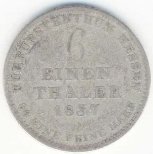 1837 German States 6 Einen Thaler - 84 Eine Feine Mark - Fine