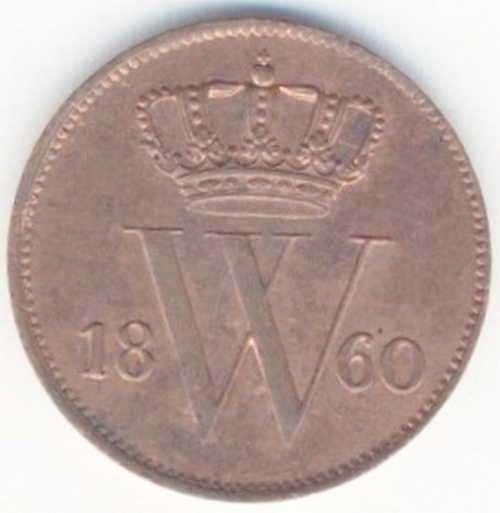 1860 Netherlands 1 cent - UNC