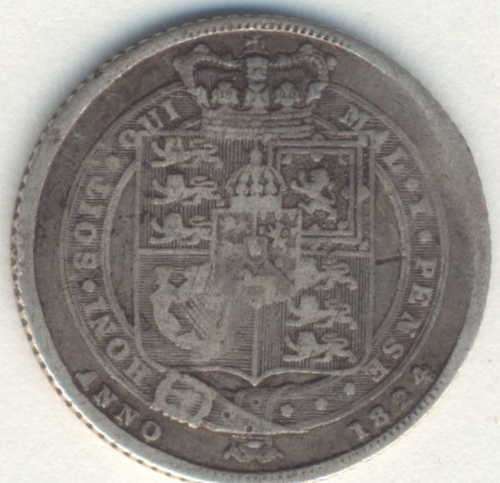 1824 Great Britain 6 pence - George IV