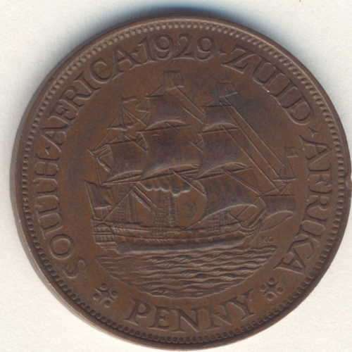 1929 Union of South Africa 1 Penny - XF