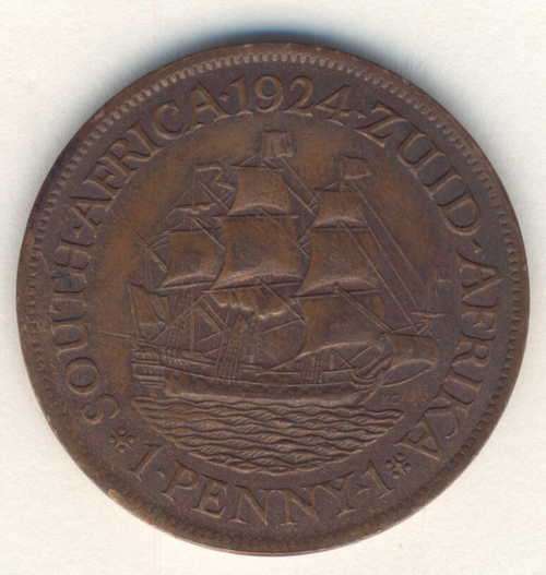 1924 Union of South Africa 1 Penny - XF+
