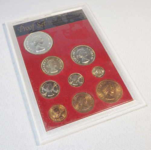1953 SA Union short proof set in slab