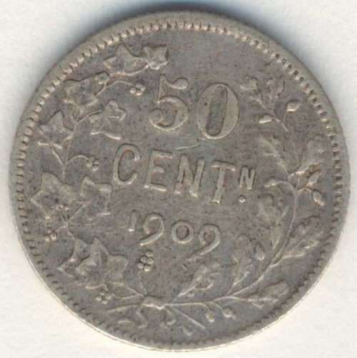 1909 Belgium 50 centimes