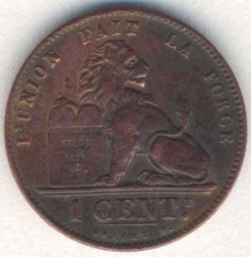 1907 Belgium 1 centime (French text)