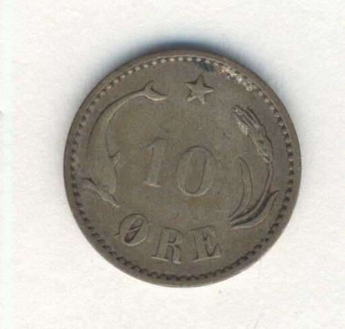 1891 Denmark 10 Ore