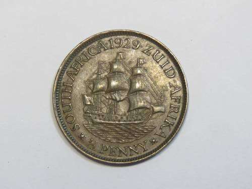 1929 SA Union half penny - EF