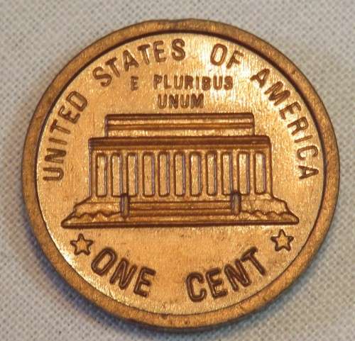 USA School money one cent plastic coin