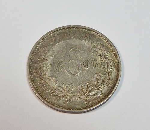 1896 ZAR Kruger sixpence