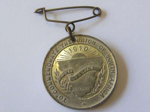 Union of South Africa opening of the first Union Parliament 1910 - Lead medallion