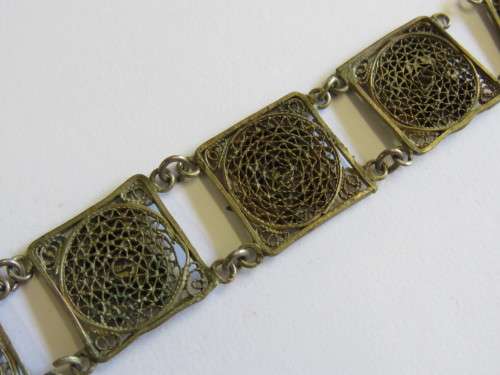 Silver filigree vintage bracelet