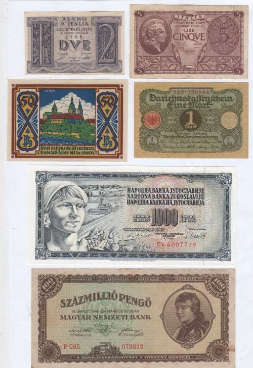 Lot of 10 Europe banknotes - Sold as one lot