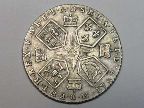Great Britain 1787 sixpence - AU with low 8