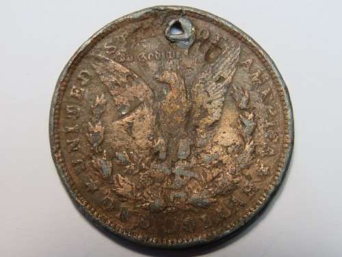 USA Morgan dollar lead coin - Holed