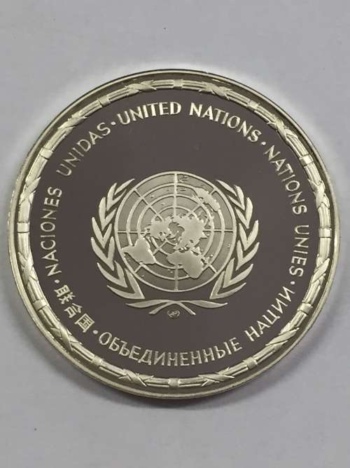 Philippines United Nations proof sterling silver medallion - weighs 13.4 grams
