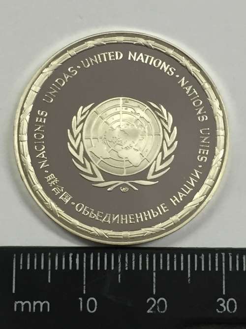 Niger United Nations proof sterling silver medallion - weighs 13.2 grams