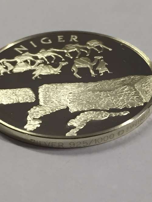 Niger United Nations proof sterling silver medallion - weighs 13.2 grams