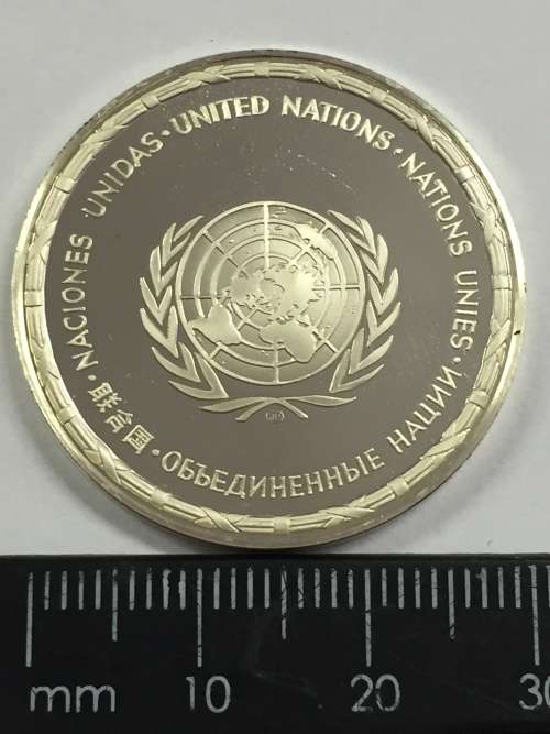Norway United Nations proof sterling silver medallion - weighs 14.7 grams