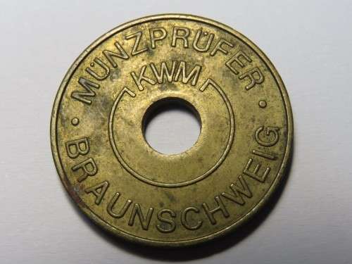 Old KWM Munzprufer Braunschweig (Karl W. Muller) token - For coffee or vending machine