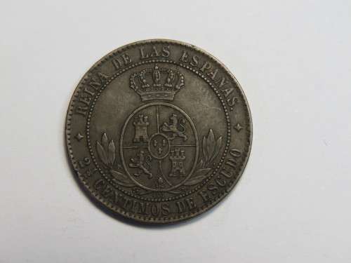 Spain 1868 OM 2 1/2 centimos - XF