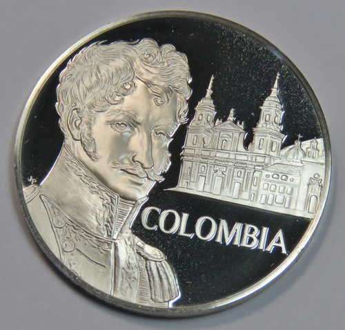 Colombia United Nations proof sterling silver medallion - Weighs 13,2 grams