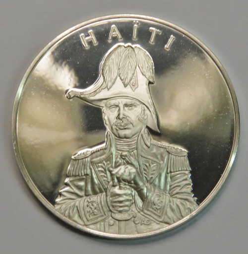 Haiti United Nations proof sterling silver medallion - Weighs 13,2 grams