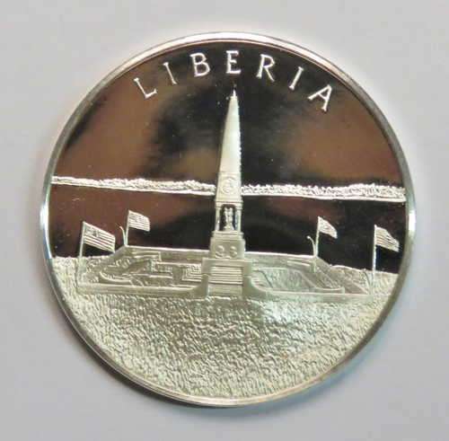 Liberia United Nations proof sterling silver medallion - 13,1 Grams
