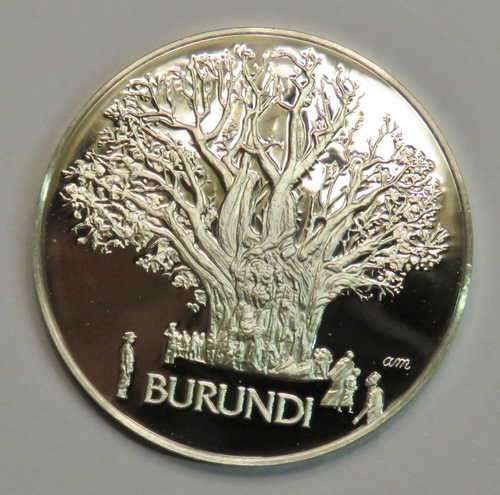 Burundi United Nations Proof sterling silver medallion - Weighs 13,6 grams