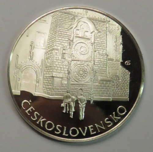 Czechoslovakia United Nations proof sterling silver medallion - 13,6 Grams