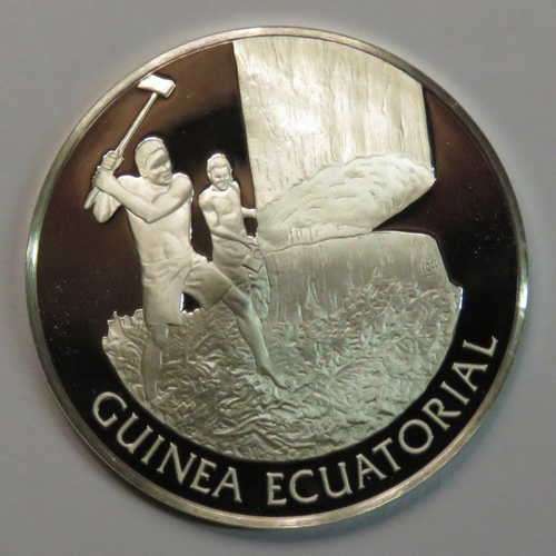 Equatorial Guinea United Nations proof sterling silver medallion - Weighs 13,4 grams