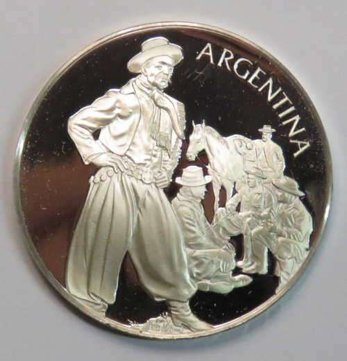 Argentina United Nations proof sterling silver medallion - Weighs 14,0 grams