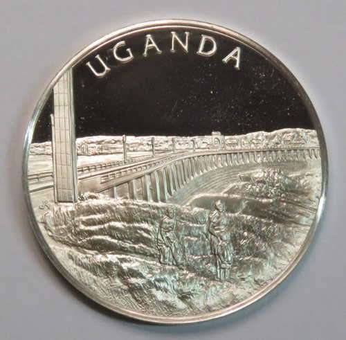 Uganda United Nations proof sterling silver medallion - 13,5 Grams