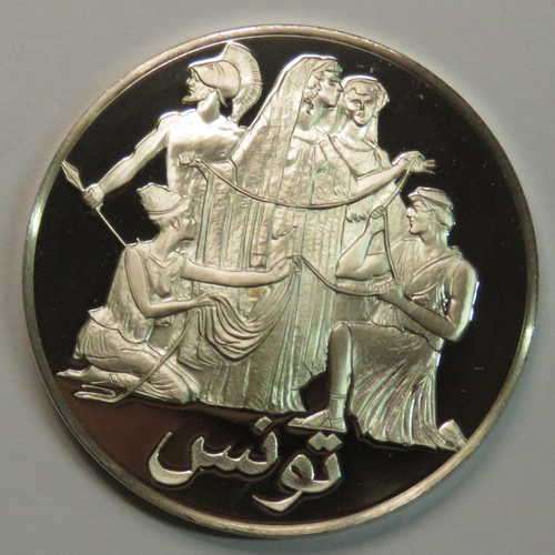 Tunisia United Nations proof sterling silver medallion - 13,2 Grams