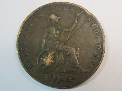 1827 United Kingdom Halfpenny