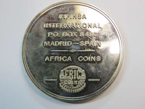 Infinsa International `Famous topics of the world` sample coin by Africa coins