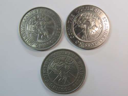 Lot of 3 different year Columbus Loskop Marathon  Tossing coins