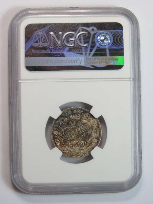 1897 ZAR Kruger 1 Shilling graded MS62 by NGC