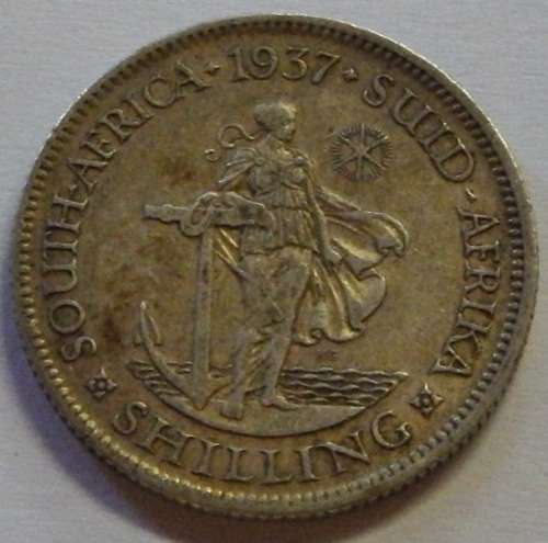 1937 SA Union silver 1 shilling