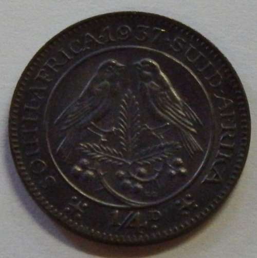 1937 SAU Farthing - Very Scarce - UNC