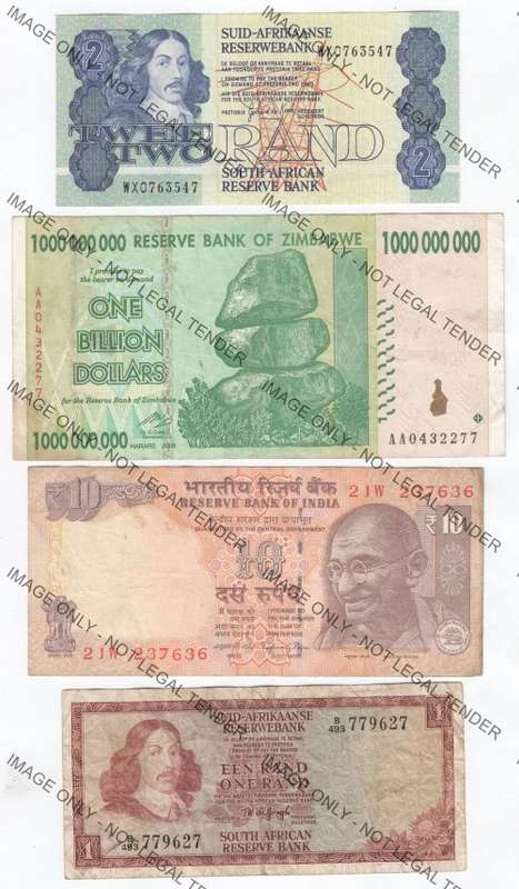 Lot of 8 world banknotes - some with slight damage