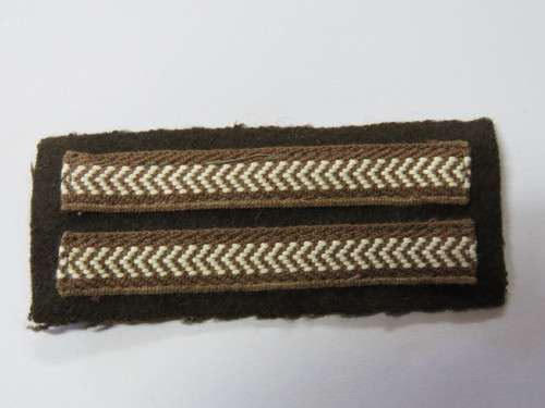 SWA Corporal 2 stripe on brown backing