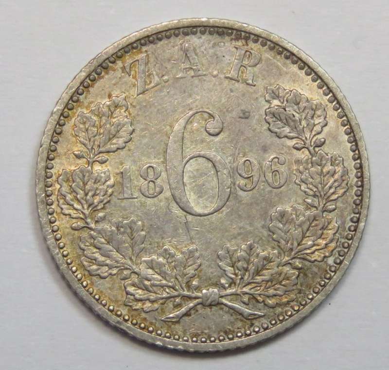 1896 Kruger sixpence - XF+