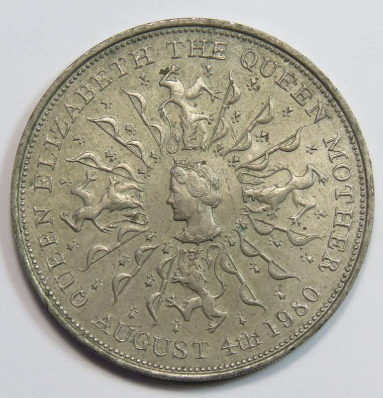 British 25 pence 1980 80th Birthday of Queen Mother