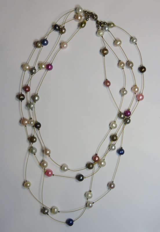 Vintage 4 string freshwater pearl necklace