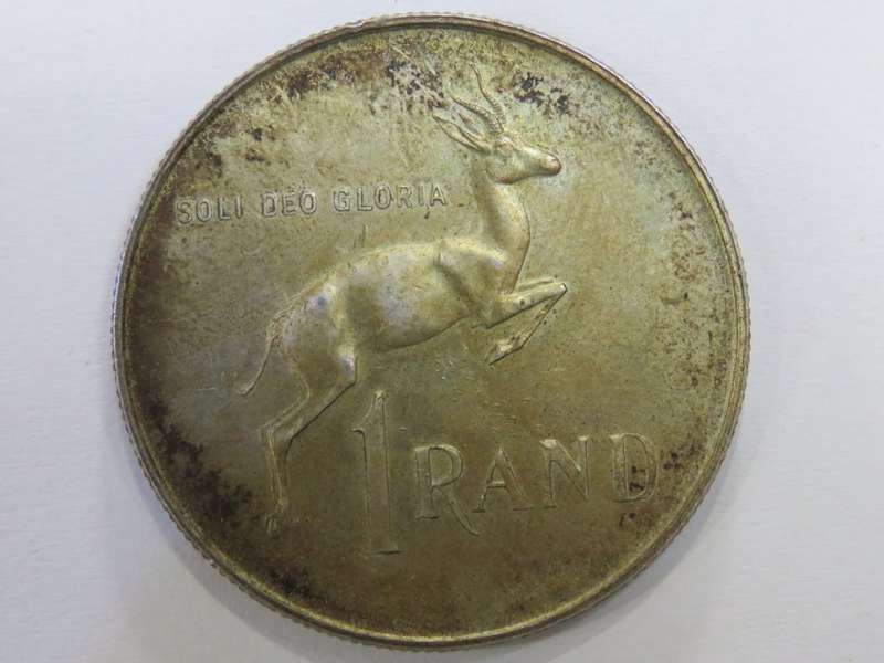 1965 silver one rand - English