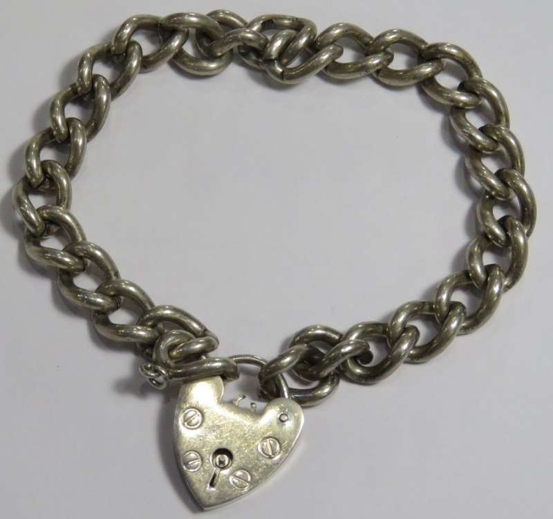 Sterling silver hallmarked bracelet - Length 18 cm