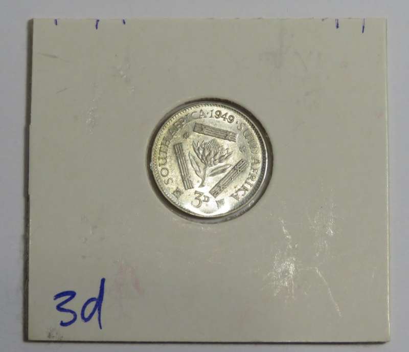 1949 South Africa threepence - UNC