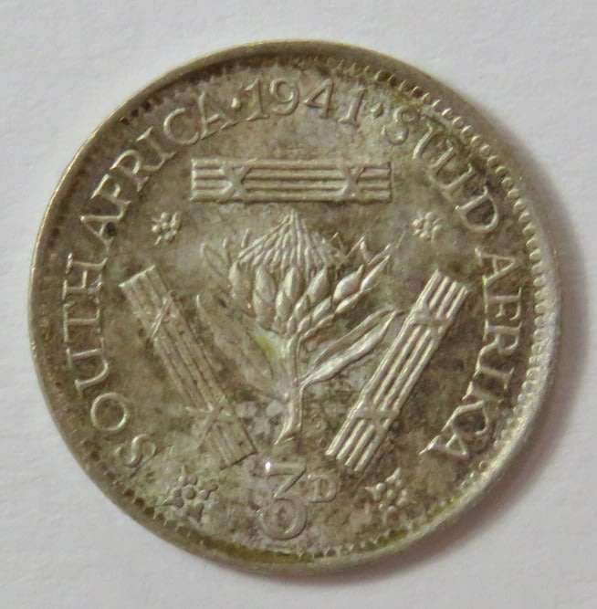 1941 SAU Threepence - Uncirculated